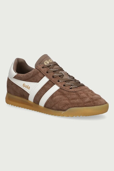 Gola Stadium Suede Trainer sneakersy damskie zamszowe brązowe CLB808FW