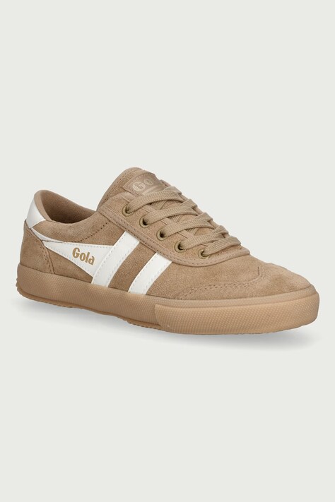 Gola Badminton Suede Trainer sneakersy damskie zamszowe beżowe CLB771CW
