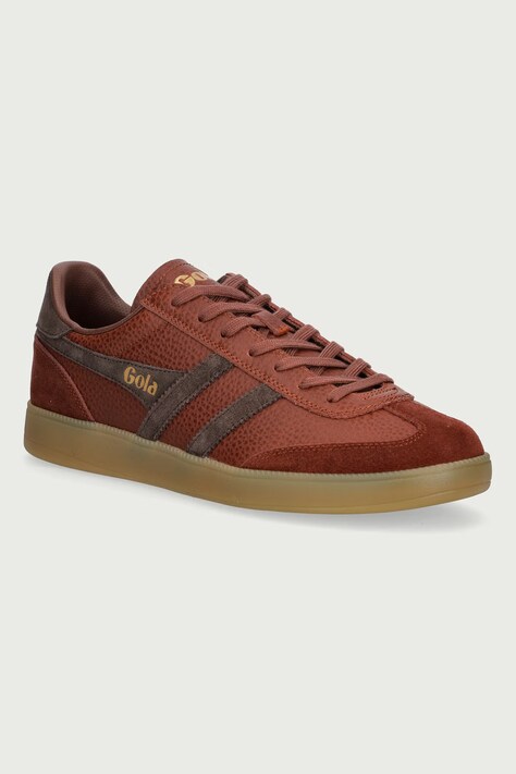 Gola Viper Serra Trainer sneakersy męskie skórzane brązowe CMB942TT