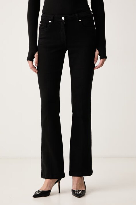 Silvian Heach Jeansy straight damskie VEDDU czarne GPA26040JE