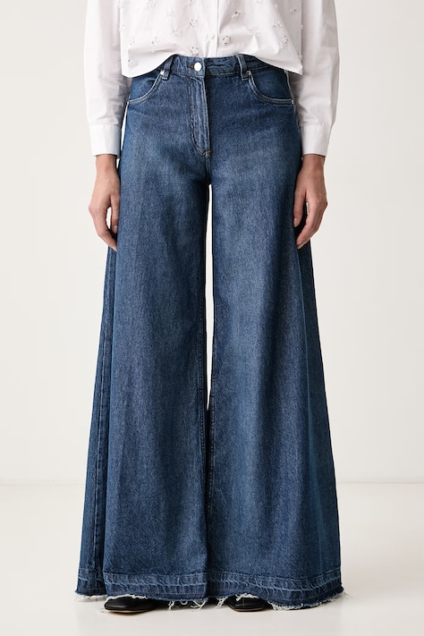 Silvian Heach Jeansy wide leg damskie PADRIK niebieskie GPA26044JE