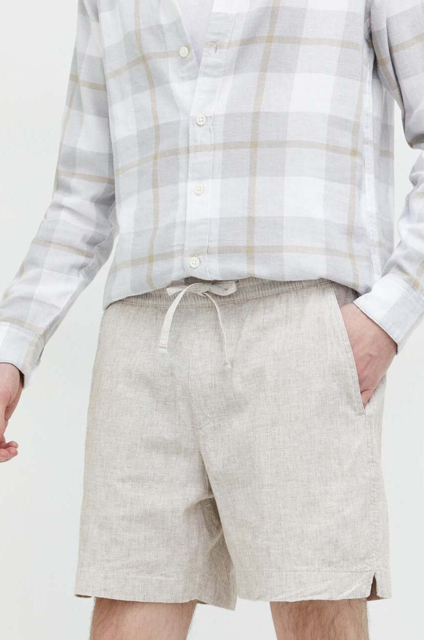 Abercrombie & Fitch - szorty z domieszką lnu