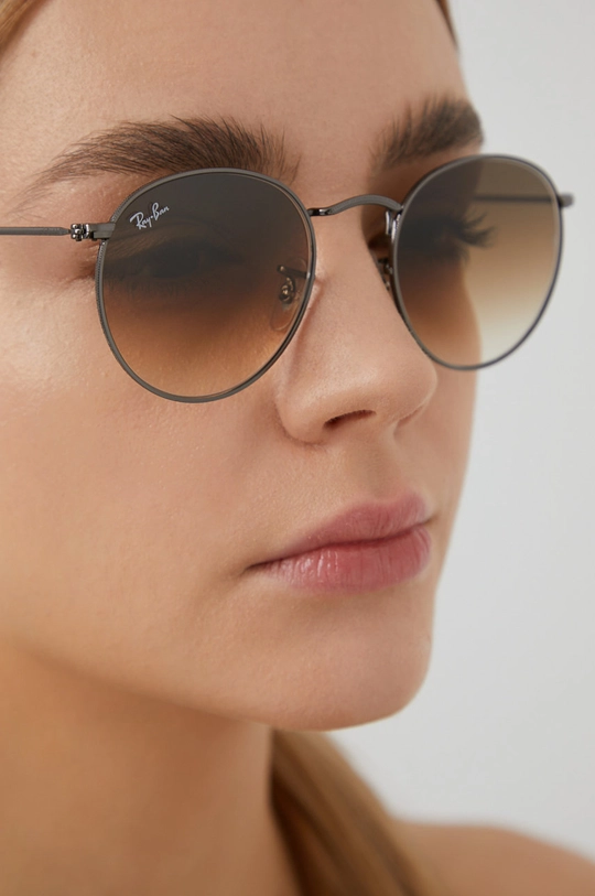 коричневий Ray-Ban - Окуляри Round Metal