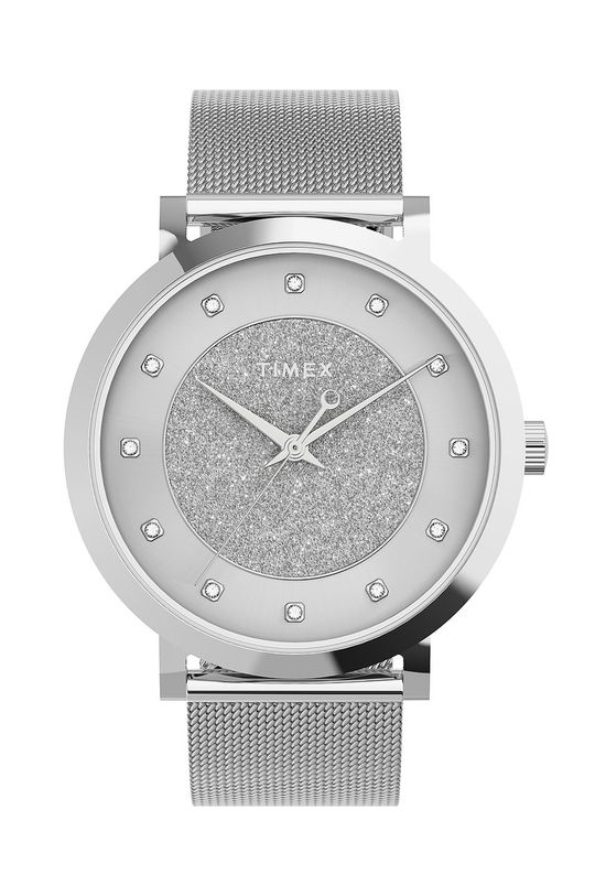 srebrny Timex - Zegarek TW2U67000 Damski