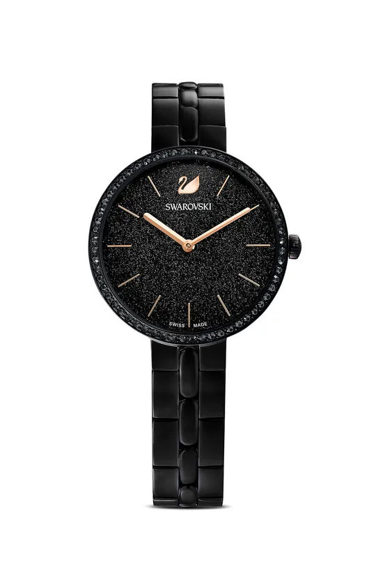 czarny Swarovski zegarek Damski