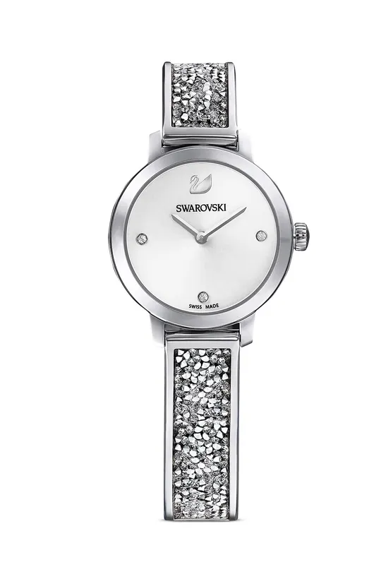 srebrny Swarovski zegarek Damski