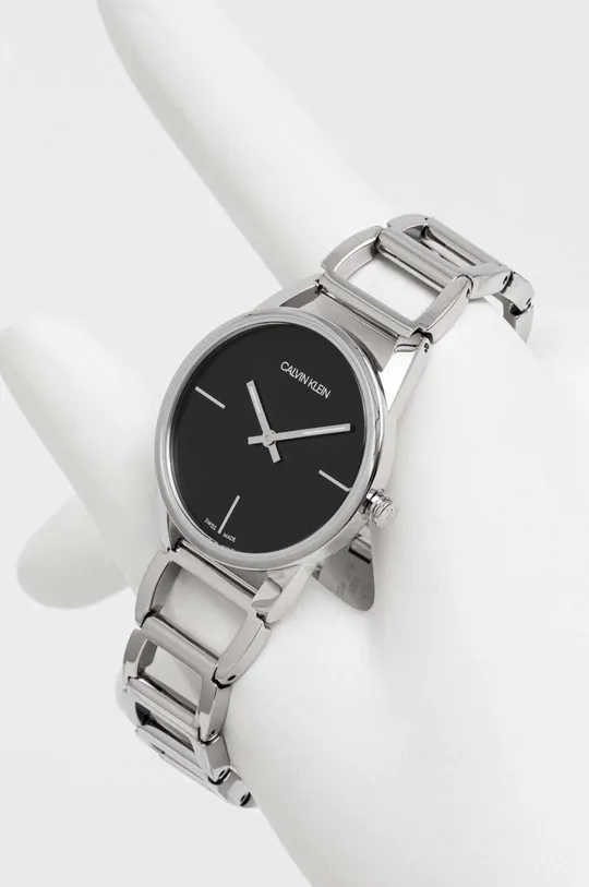 srebrny Calvin Klein zegarek Damski