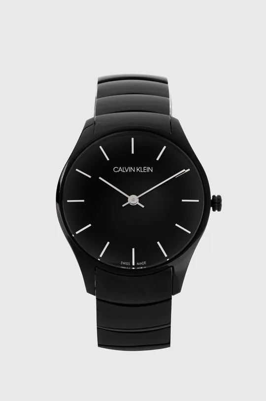czarny Calvin Klein zegarek Damski
