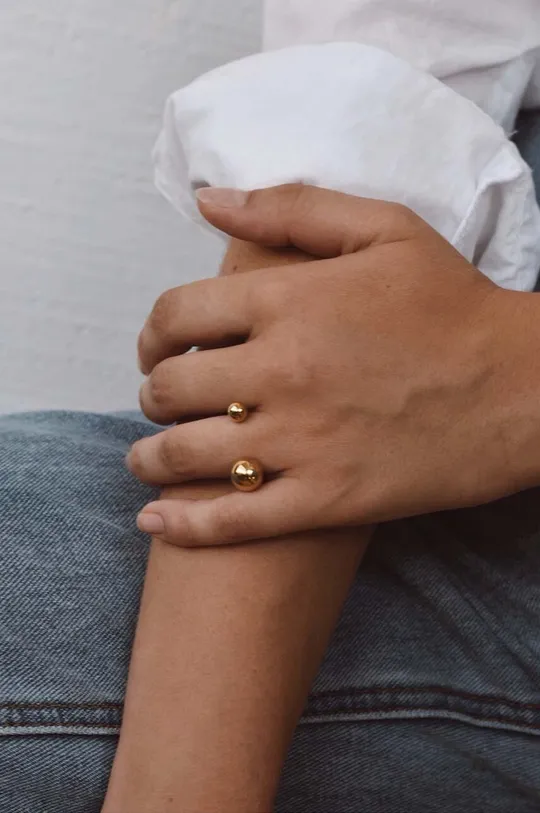 Δαχτυλίδι από επιχρυσωμένο ασήμι No More χρυσαφί