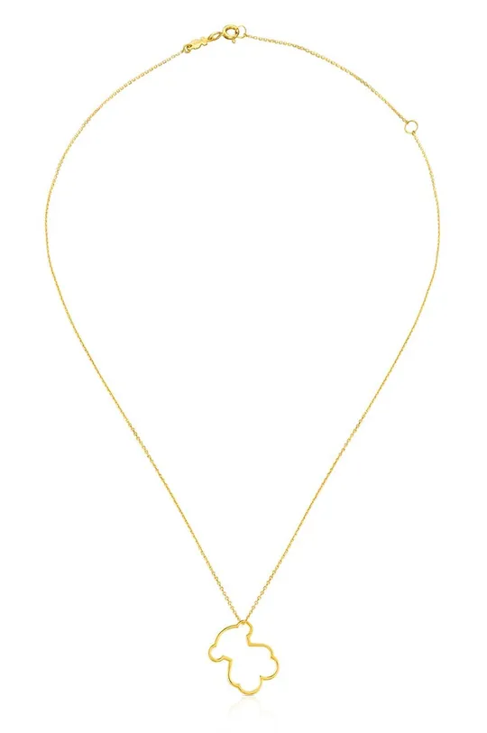 Pozlačena ogrlica Tous PEND AU SILHOUETTE BEAR  Srebro, prevlečeno z 18-karatnim zlatom