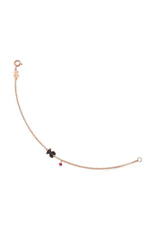 рожевий Срібний браслет з позолотою Tous Motif Жіночий