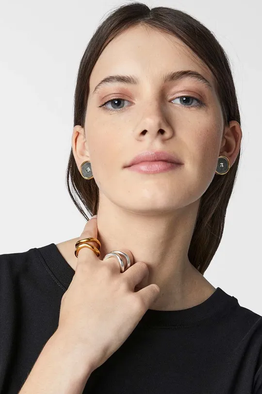 Ασημένια επιχρυσωμένα σκουλαρίκια Tous Oursin Γυναικεία
