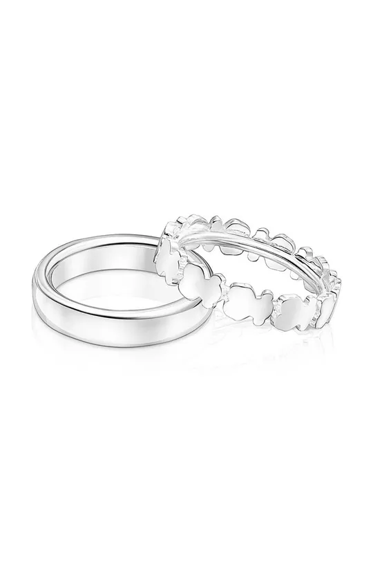 Серебряное кольцо Tous 2 шт серебрянный