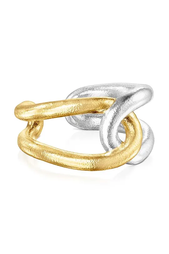 Srebrni prsten pokriven zlatom Tous Hav šarena