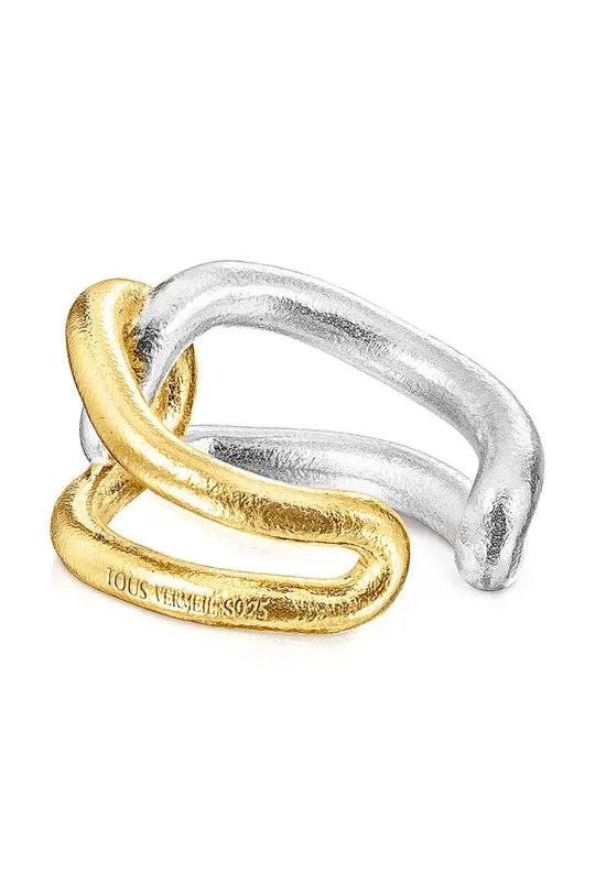 Pozlačeni srebrni prstan Tous  srebro 925, prevlečeno z 18-karatnim zlatom