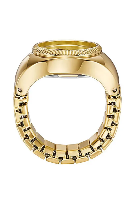 złoty Fossil pierścionek z zegarkiem