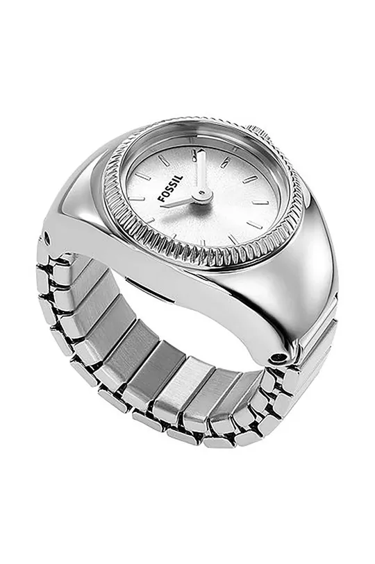 srebrny Fossil zegarek w formie pierścionka Damski