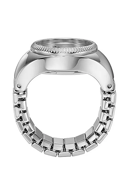 srebrny Fossil zegarek w formie pierścionka