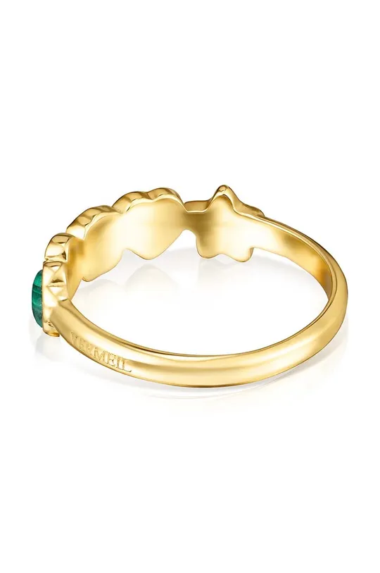 Srebrni prsten pokriven zlatom Tous  Srebro pozlaćeno 18 karatnim zlatom, Prirodni minerali