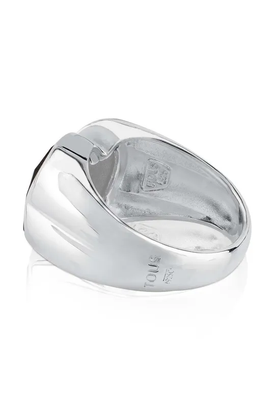 Ασημένιο δαχτυλίδι Tous 14 <p> Ασημί 925, Onyks</p>