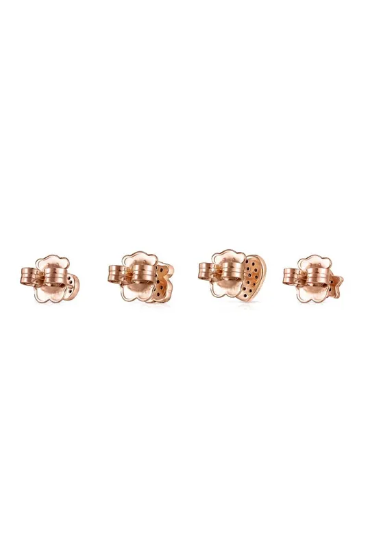 Ασημένια επιχρυσωμένα σκουλαρίκια Tous 4-pack  Επιχρυσωμένο με χρυσό 18 καρατίων, Φυσική πέτρα