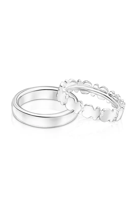 Серебряное кольцо Tous 2 шт серебрянный