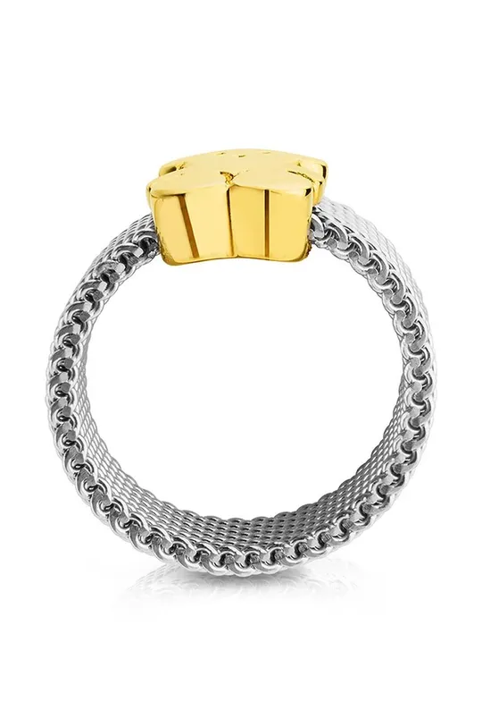 Кольцо Tous  Нержавеющая сталь, 18-каратное золото 750 пробы