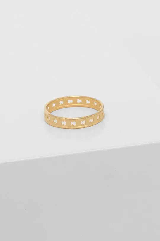 złoty Tous pierścionek ze srebra pokrytego złotem 15 Damski