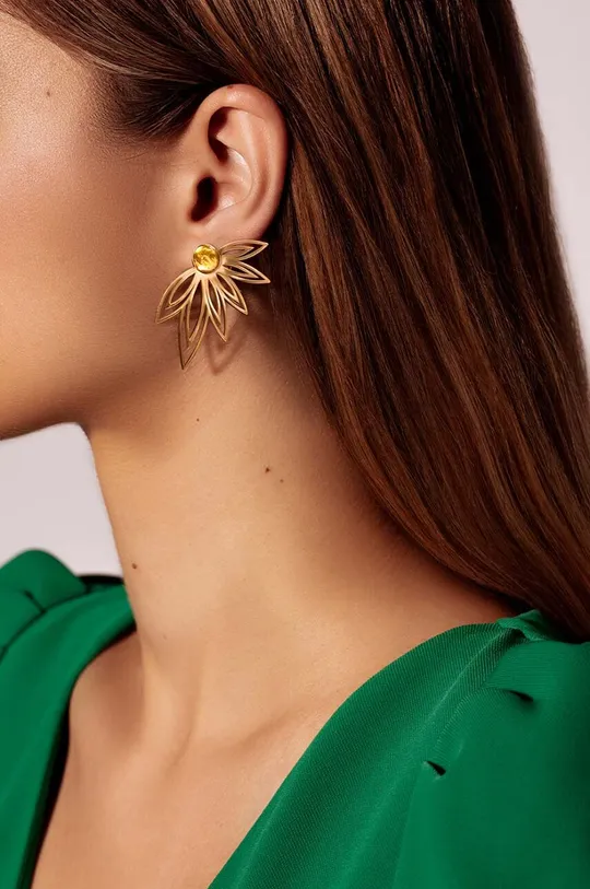 Επιχρυσωμένα σκουλαρίκια Lilou Sunshine χρυσαφί
