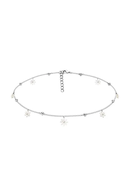 srebrna Pozlaćena ogrlica Lilou Flowers Ženski