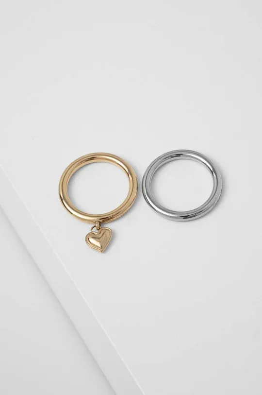 oro Calvin Klein anelli pacco da 2 Donna