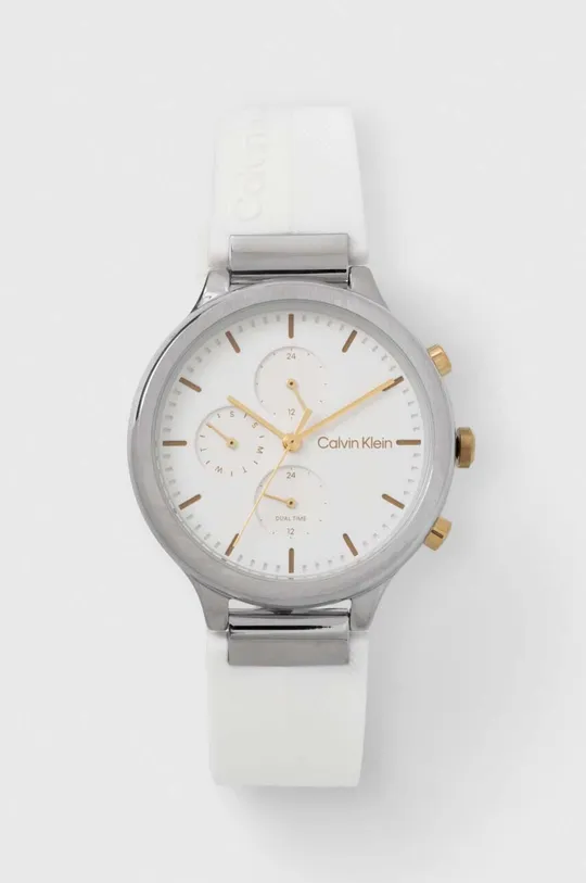 biały Calvin Klein zegarek 25200244 Damski