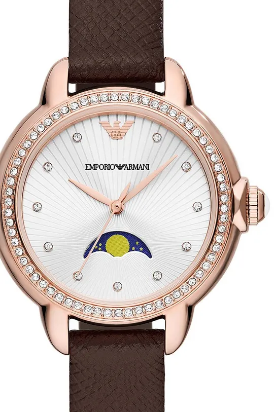 Hodinky Emporio Armani hnedá