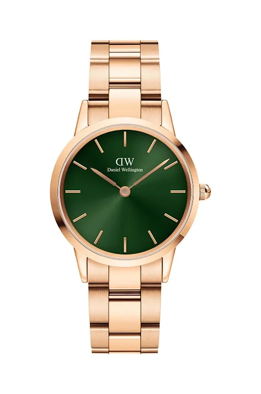 złoty Daniel Wellington zegarek Iconic Link Emerald 32 Damski