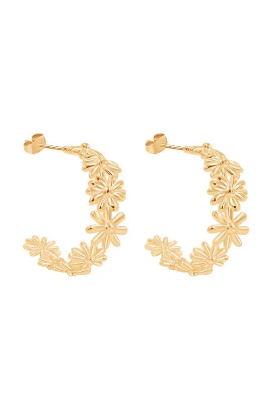 золотий Позолочені сережки Lilou Flowers Жіночий
