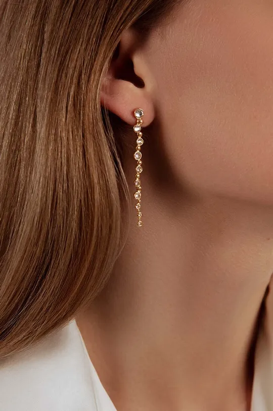 Επιχρυσωμένα σκουλαρίκια Lilou Sparkling χρυσαφί