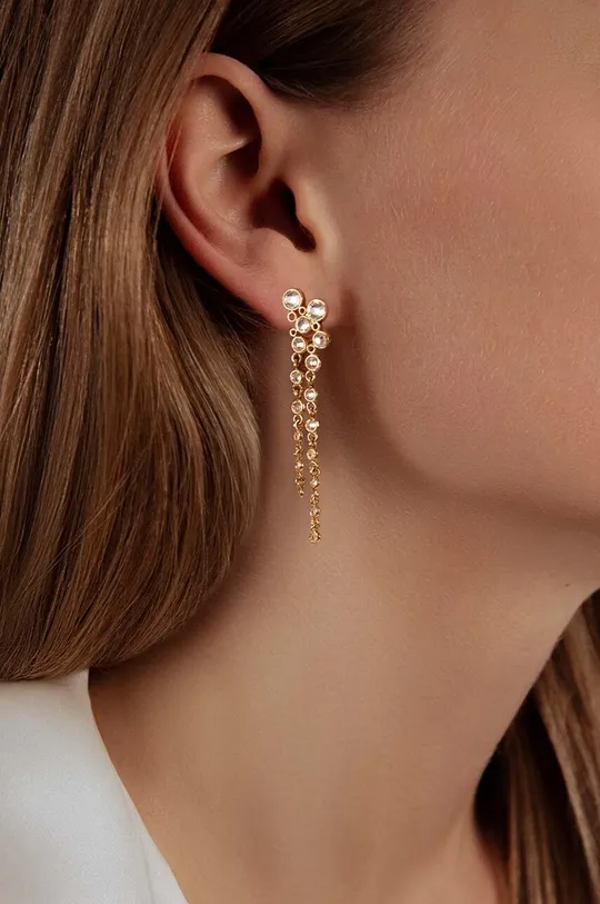 Επιχρυσωμένα σκουλαρίκια Lilou Sparkling χρυσαφί