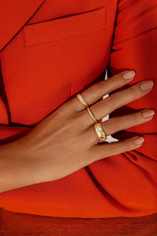Позолочений перстень Lilou Sparkling золотий
