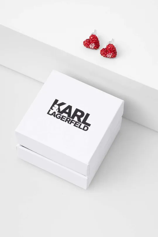 Karl Lagerfeld fülbevaló piros