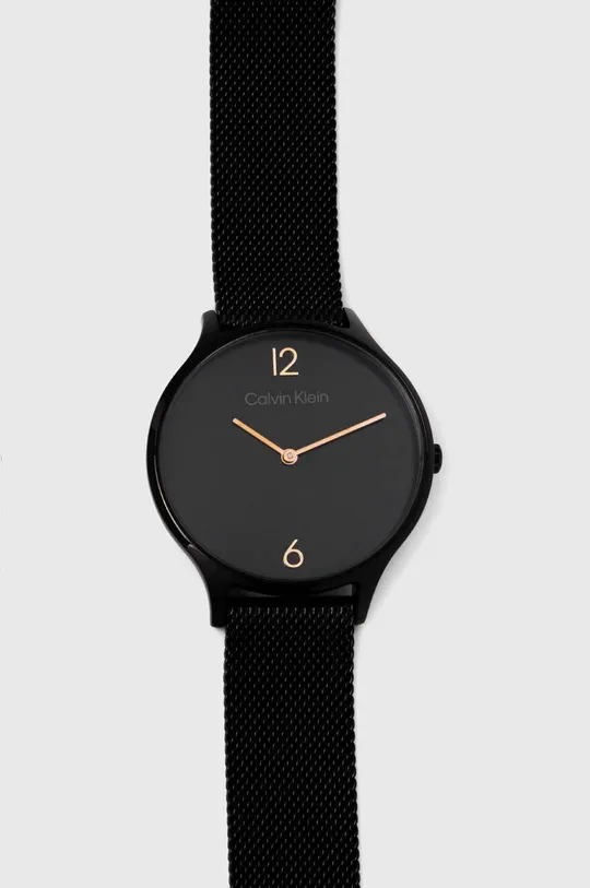 czarny Calvin Klein zegarek 25200004 Damski