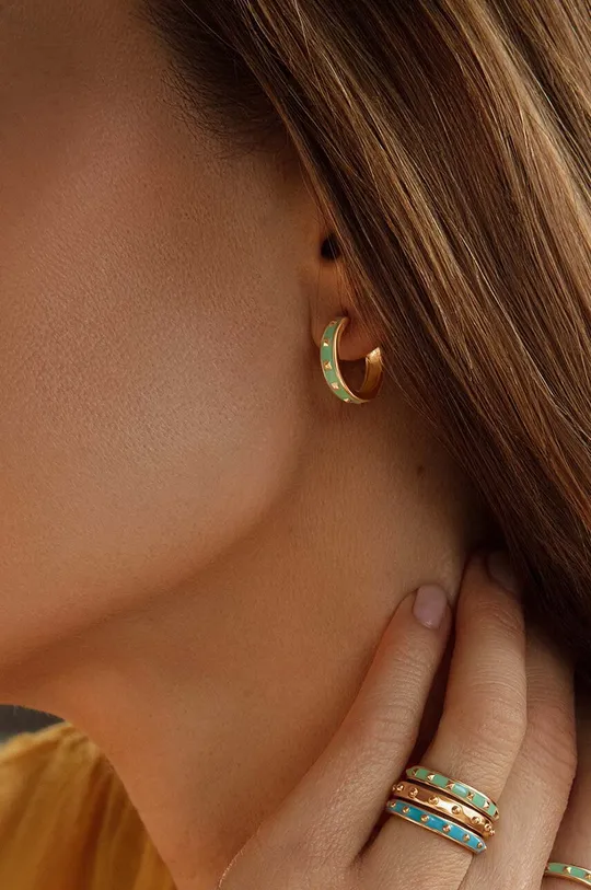 Επιχρυσωμένα σκουλαρίκια Lilou Colors χρυσαφί