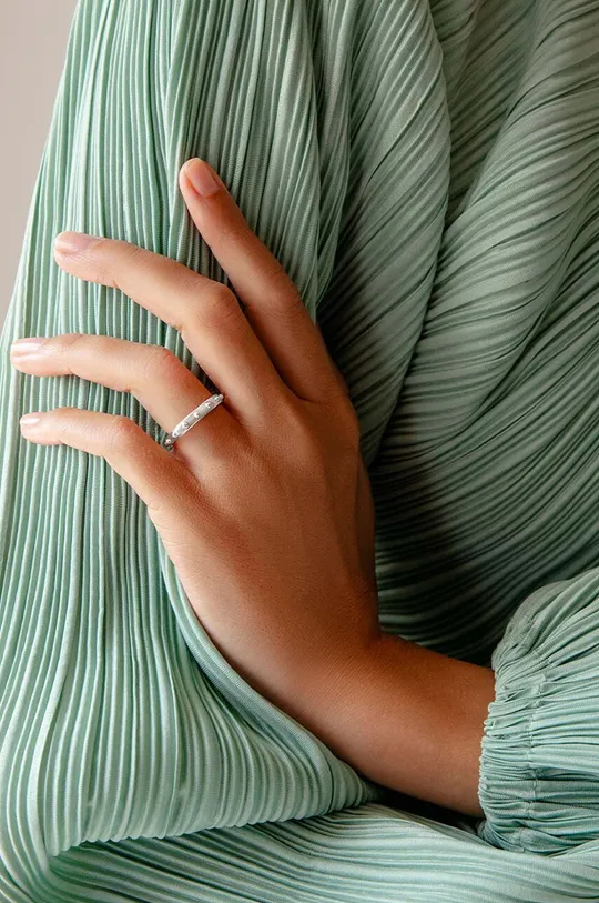 Lilou pierścionek posrebrzany Colors srebrny