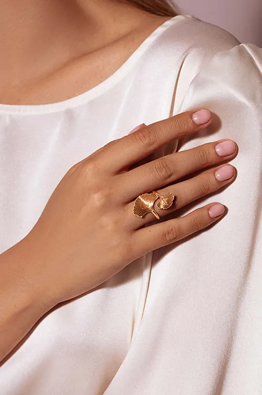 Позолочений перстень Lilou Ginko золотий