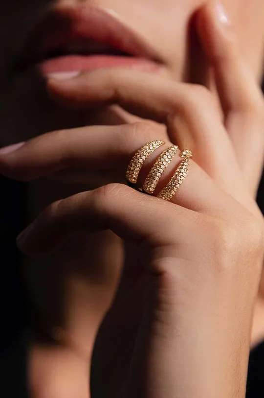 Επιχρυσωμένο δαχτυλίδι Lilou Forza χρυσαφί