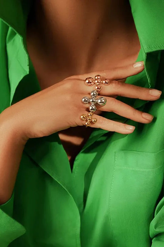 Lilou pierścionek posrebrzany Luck Metal pokryty srebrem