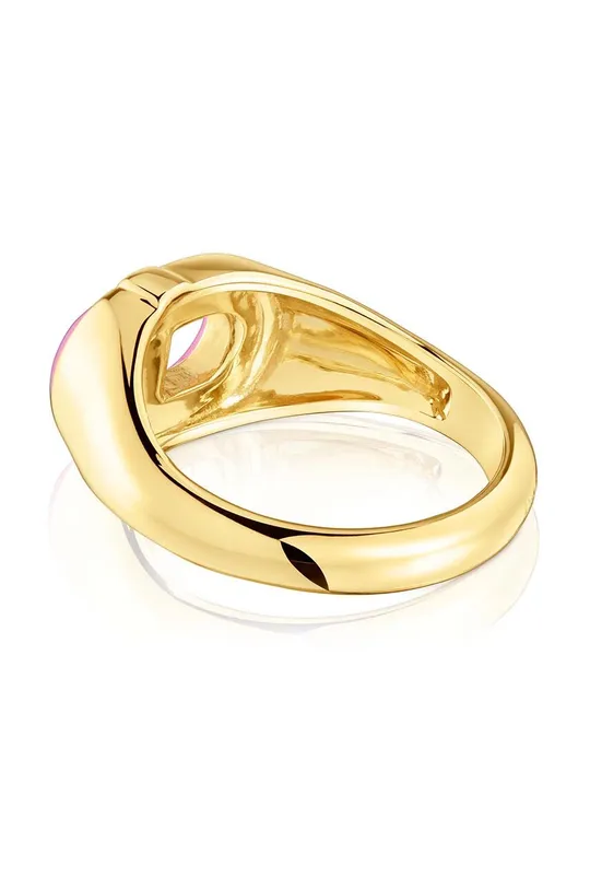 Pozlačeni srebrni prstan Tous 12 Srebro, prevlečeno z 18-karatnim zlatom, Lošč