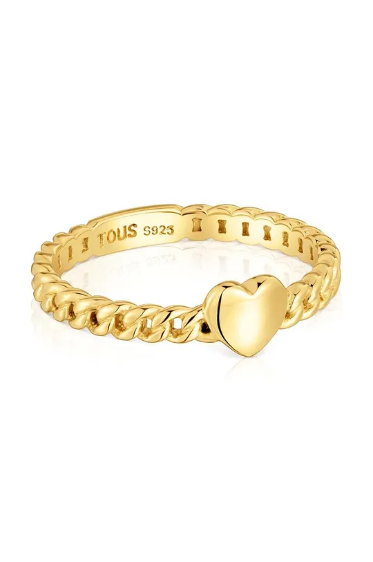 Srebrni prsten pokriven zlatom Tous 12 zlatna