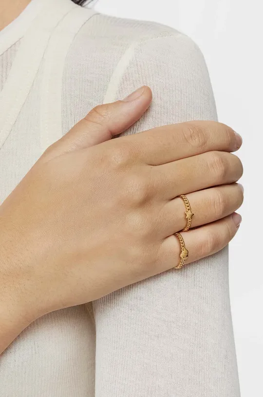золотий Срібний перстень з позолотою Tous 12