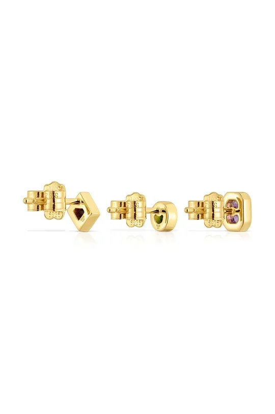 Ασημένια επιχρυσωμένα σκουλαρίκια Tous 3-pack Πέτρα, Ασήμι 925 επιχρυσωμένο με χρυσό 18 καρατίων