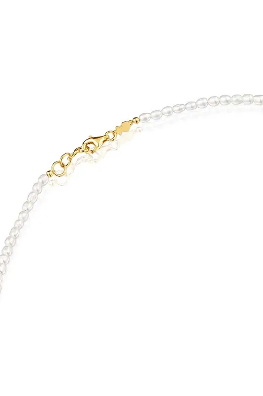 Strieborný pozlátený náhrdelník Tous Striebro 925 pozlátené 18k zlatom, Kultivovaná perla